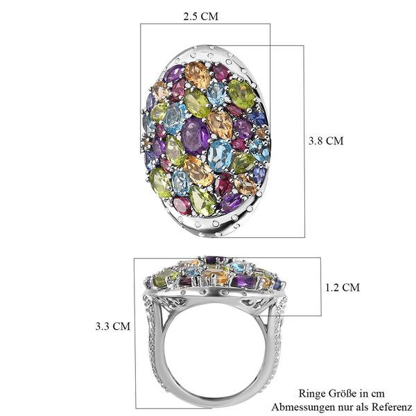 GP Special Kollektion - Mehrfarbiger Edelstein-Ring in Silber image number 7