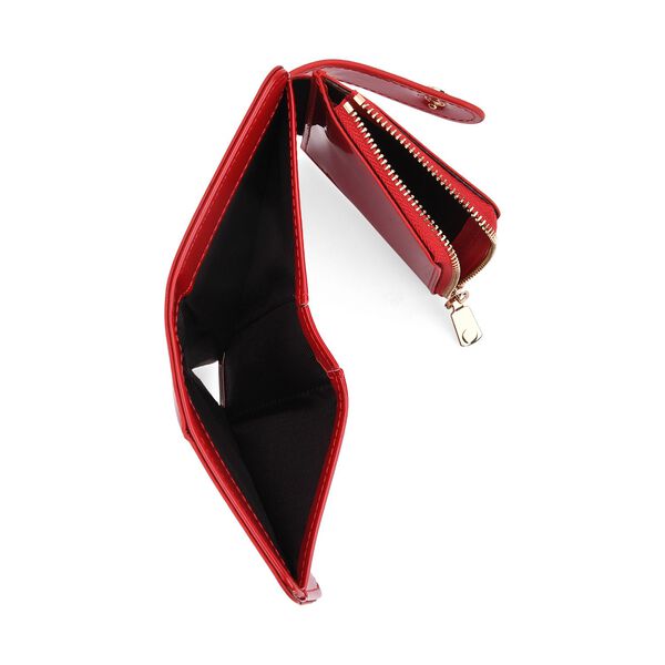 Glänzende Geldbörse aus PU-Leder mit RFID-Schutz, 12×9,5cm, Rot image number 7