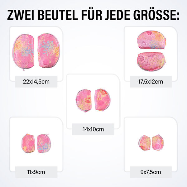 10er-Set Schmuckbeutel, Rosa image number 5