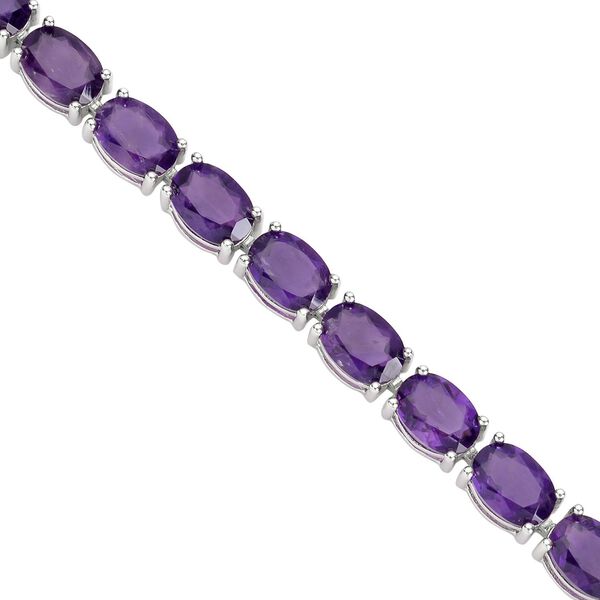 Afrikanisches Amethyst Armband, ca. 19 cm, 925 Silber rhodiniert ca. 16.97 ct image number 5