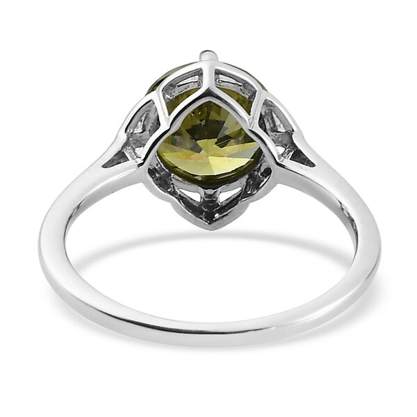 LUSTRO STELLA Peridot Zirkonia Ring 925 Silber platiniert  ca. 3,35 ct image number 6