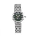 GENOA - Japanischem Uhrwerk und grünem Sonnenschliff-Zifferblatt, Reiner Edelstahl, 20 cm