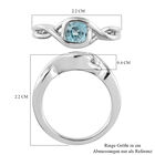 Kambodschanischer blauer Zirkon Ring 925 Silber platiniert  ca. 0,91 ct image number 6