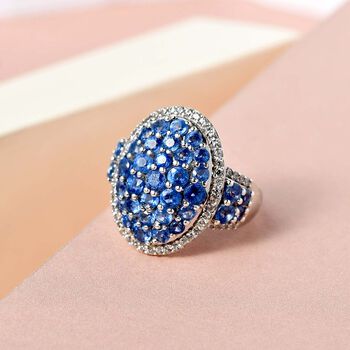 Kaschmir Kyanit und Zirkon-Ring - 4,94 ct.