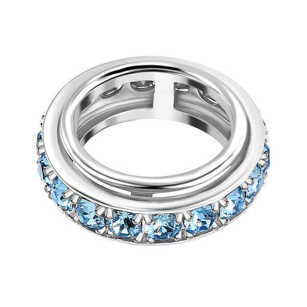 J Francis gefertigt mit SWAROVSKI- Aquamarin Swarovski Kristall Spinning-Ring image number 6