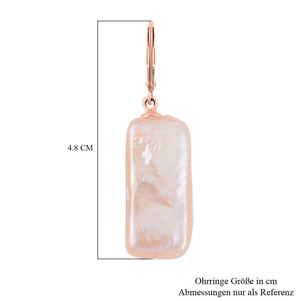 Rosa Keshi Perle Ohrringe 925 Silber ros&eacute;vergoldet image number 6