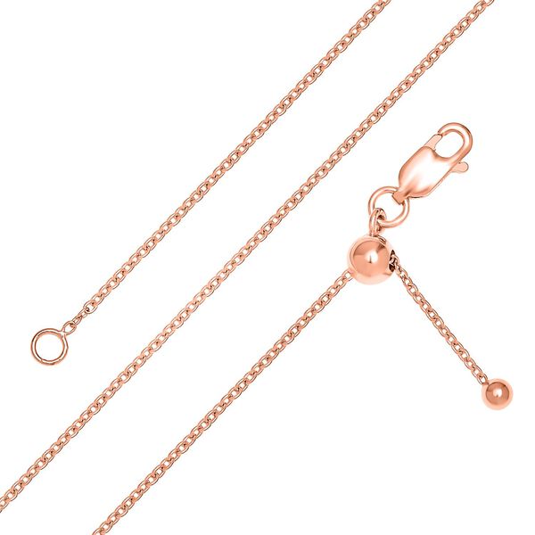 Kabelkette 45cm, ros&eacute;vergoldet 925 Silber image number 6