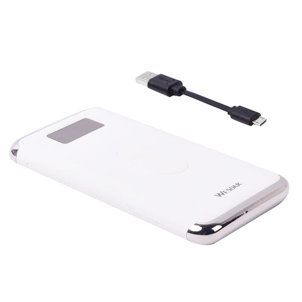 Kabellose PowerBank mit Bildschirmanzeige, 10000mAh, weiß image number 3