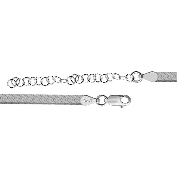 Fischgrätenkette 43 cm in 925 Silber rhodiniert image number 5