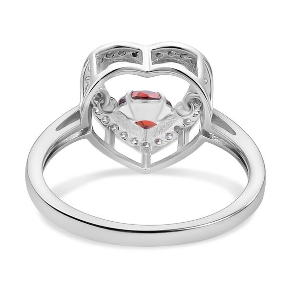 Roter und weißer Zirkonia-Ring - 1,02 ct. image number 6