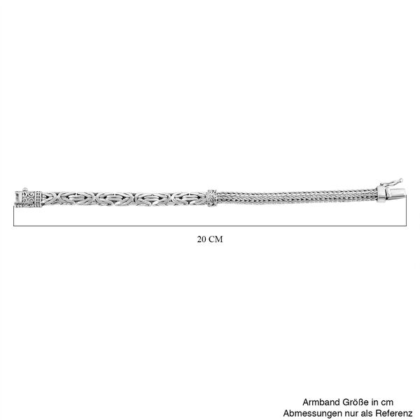 Royal Bali Kollektion - Halb und halb Tulang Naga und Borobudur Armband 19 cm image number 5