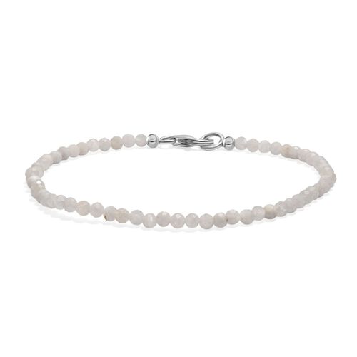 Weißer Mondstein Armband ca. 19 cm 925 Silber rhodiniert ca. 15.00 ct image number 0