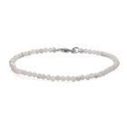 Weißer Mondstein Armband ca. 19 cm 925 Silber rhodiniert ca. 15.00 ct