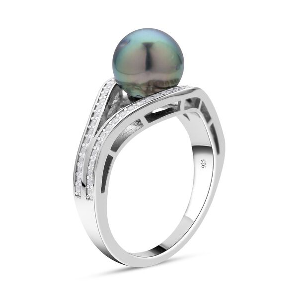 Tahiti Perle und Zirkon-Ring image number 5