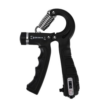 6-teiliges Griffkrafttrainer-Set f&uuml;r Hand- und Fingertraining, Schwarz, 11x18x6,5cm