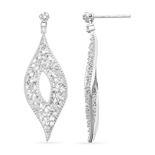 Wei&szlig;e Diamant Ohrringe, 925 Silber platiniert, ca. 1.00 ct image number 4