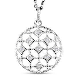 Zirkonia Anhänger mit Kette, 50 cm - 0,18 ct.