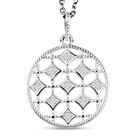 Zirkonia Anhänger mit Kette, 925 Silber und Edelstahl Kette