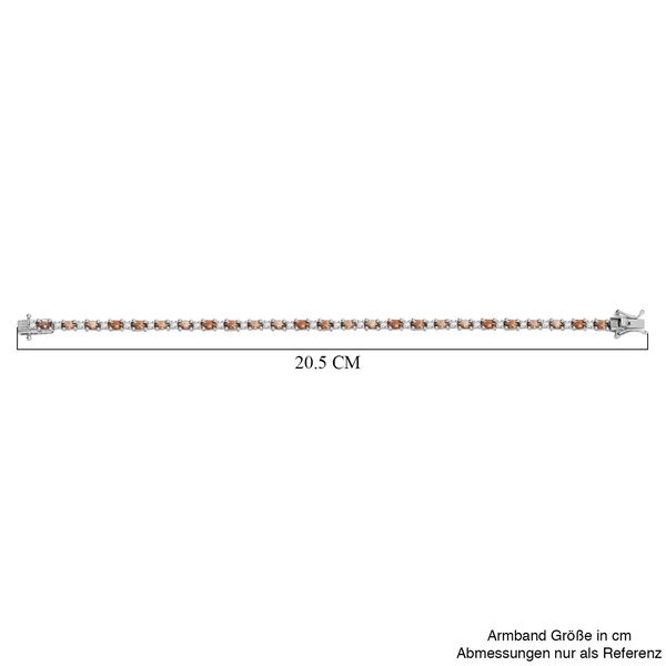 D'Joy AA Andalusit, Wei&szlig;er Zirkon Armband ca. 19 cm 925 Silber rhodiniert ca. 7,23 ct. image number 4