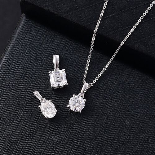Moissanit Schmuckset 925 Silber rhodiniert ca. 2,65 ct. image number 1