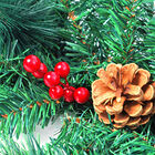 Weihnachten Girlande Rattan mit Kiefernzapfen und roten Beeren, Länge 300 cm, Grün  image number 3