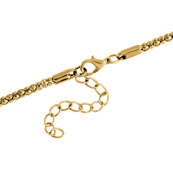 Neongrüner Kristall Halskette ca. 70 cm  Std Schwarz image number 6