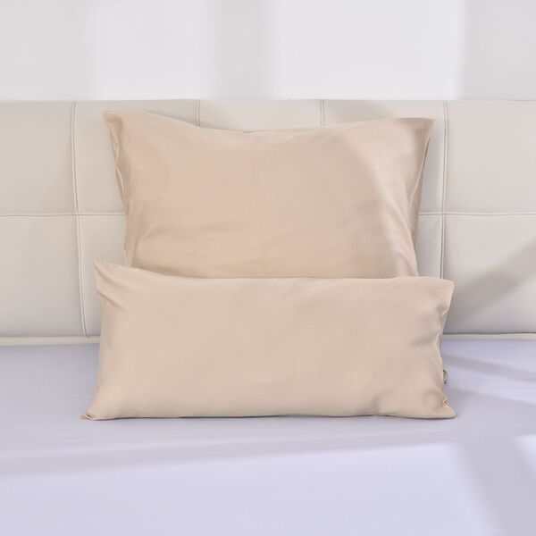 Serenity Night - 2er-Set Kissenbez&uuml;ge aus Bambus, atmungsaktiv, temperaturausgleichend, hypoallergen - 80x80cm und 40x80cm, Champagner image number 3