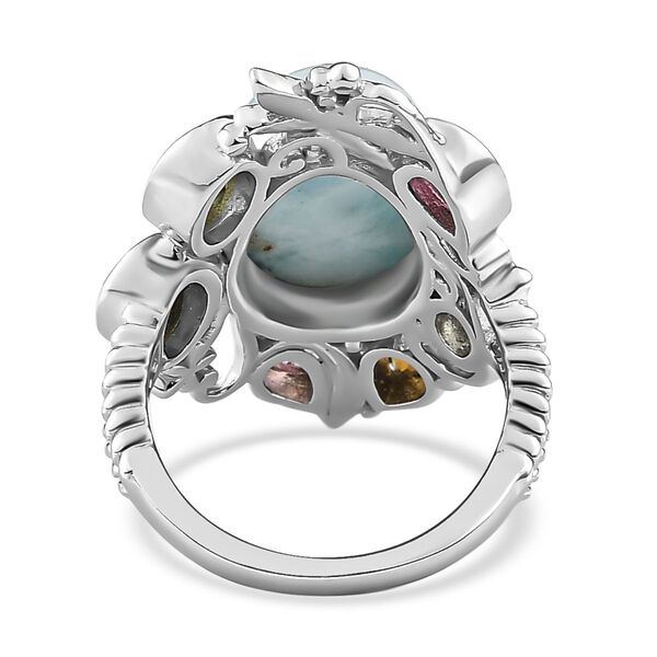 Larimar und mehrfarbiger Turmalin-Ring - 9,15 ct. image number 6
