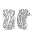 Weißer Diamant, Ohrringe 925 Silber platiniert ca.