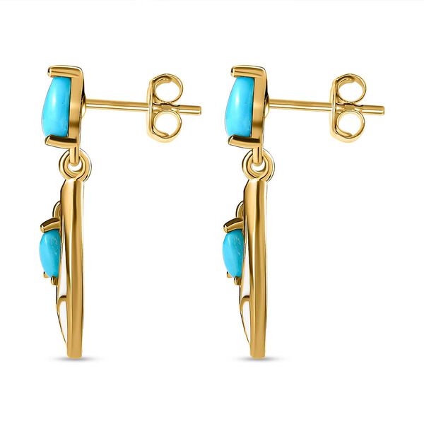 Nat&uuml;rliche Sleeping Beauty T&uuml;rkis-Ohrringe - 1,02 ct. image number 5