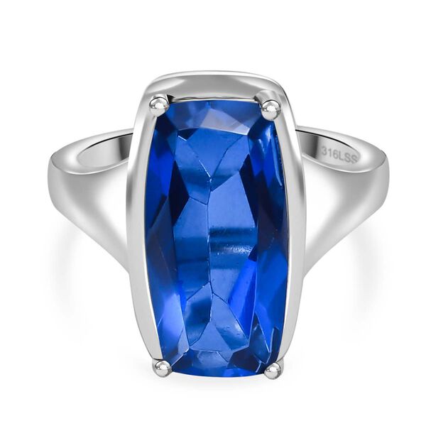 Ceylon Farbe Quarz Ring Edelstahl (Gr&ouml;&szlig;e 17.00) ca. 5,94 ct