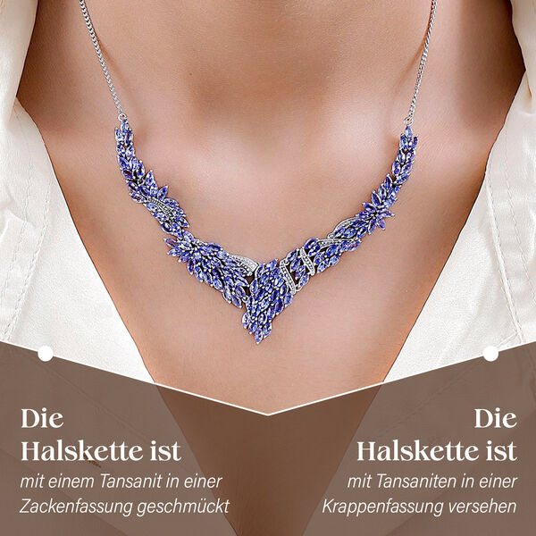 Tansanit Halskette, 45 cm - 14,14 ct. image number 3