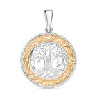 D’joy Moissanit Anhänger 925 Silber platiniert und vergoldet ca. 0,01 ct.