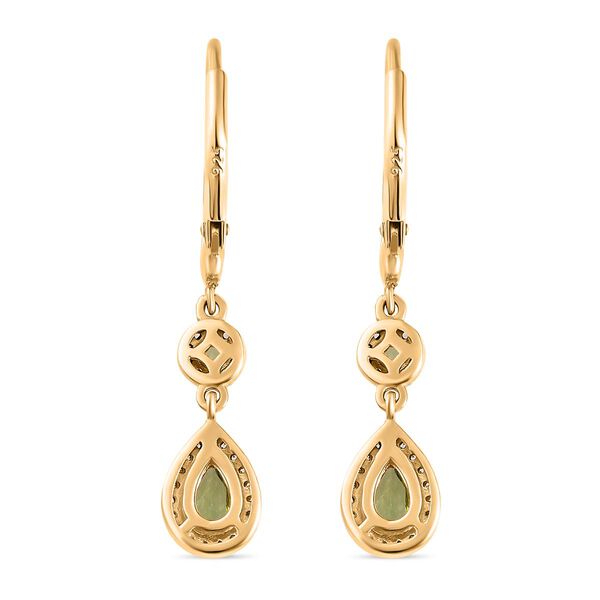 Merelani Mint-Granat Ohrringe, 925 Silber Gelbgold Vermeil ca. 1.11 ct image number 5