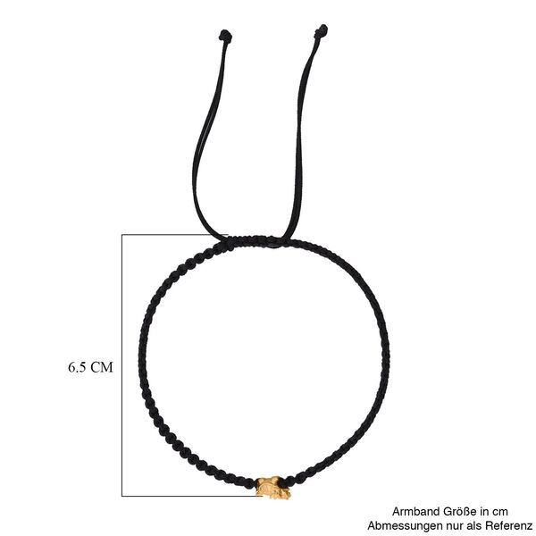 Flexibles Fadenarmband mit Schildkr&ouml;ten-Anh&auml;nger in 999 Gold, 19cm image number 6