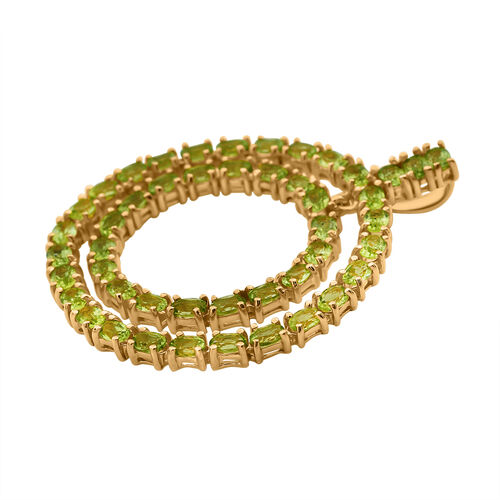 Natürlicher Peridot Anhänger, 925 Silber vergoldet, ca. 8.67 ct image number 1