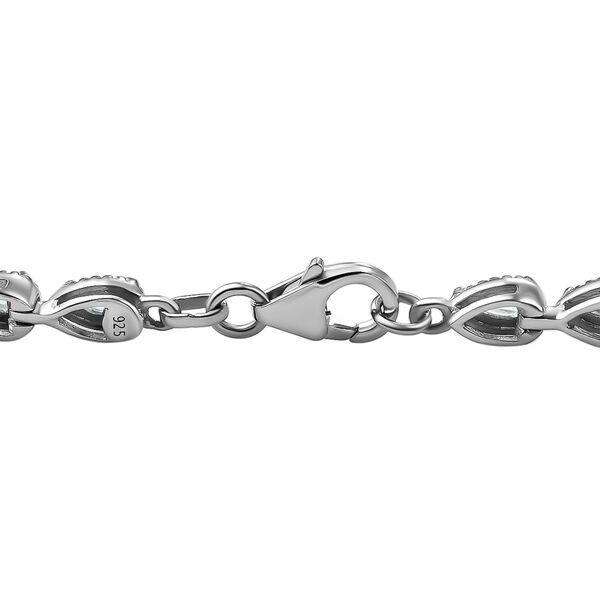 Himmelblaues Topas Armband, ca. 20 cm, 925 Silber platiniert ca. 8,49 ct image number 4