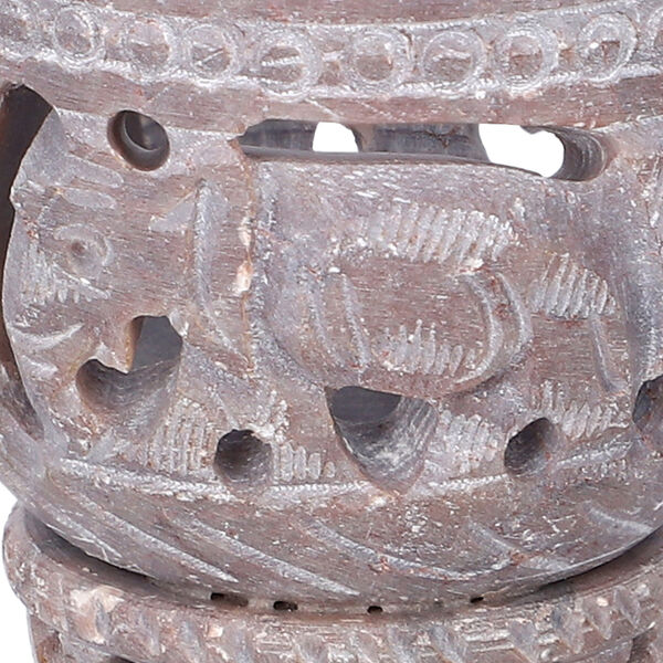 NAKKASHI handgeschnitzter Speckstein Eierbecher, Elefant Design, 2tlg. image number 7