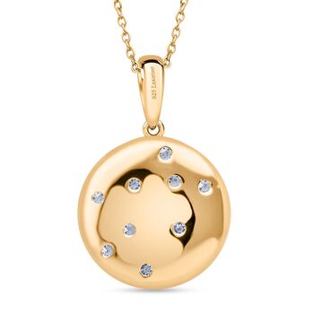 LUXURIANT DIAMOND - Lab Grown Diamant SI-GH SGL zertifiziert Schmuckset 925 Silber Gelbgold Vermeil ca. 0,50 ct.