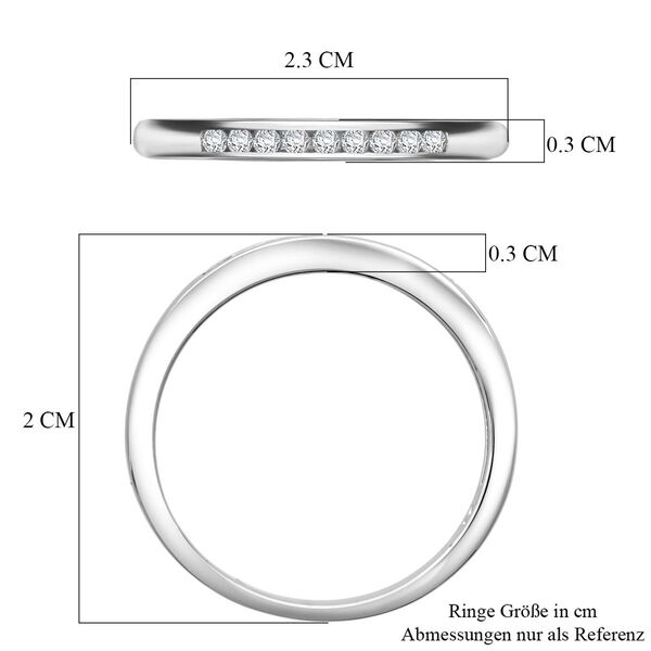 2er Set- Lustro Stella Wei&szlig;er Zirkonia Ring 925 Silber rhodiniert, (Gr&ouml;&szlig;e 19.00) image number 7