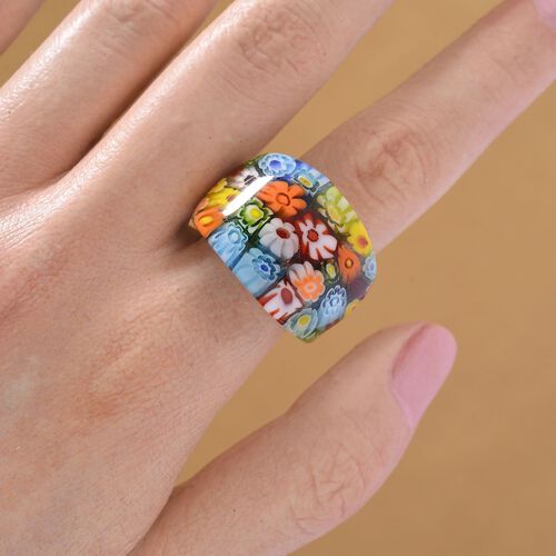 Mehrfarbiger Ring im Murano-Stil image number 1
