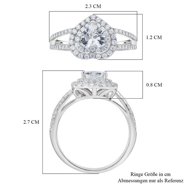 Lustro Stella wei&szlig;er Zirkonia Herz Ring image number 6