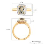 AAA Turkizit und Diamant-Ring, 925 Silber Gelbgold Vermeil  ca. 1,72 ct image number 6