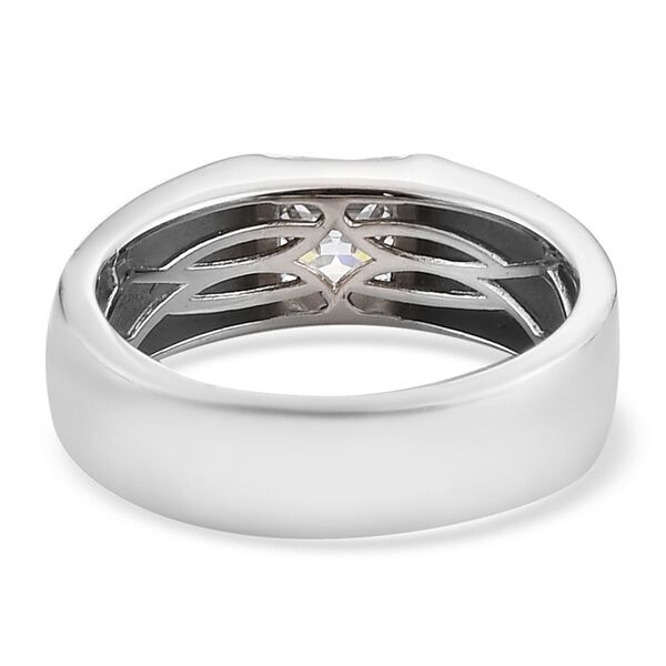 LUSTRO STELLA Hergestellt mit ZIRKONIA Herren Ring 925 Silber Platin-Überzug (Größe 19.00) ca. 2,23 ct image number 5