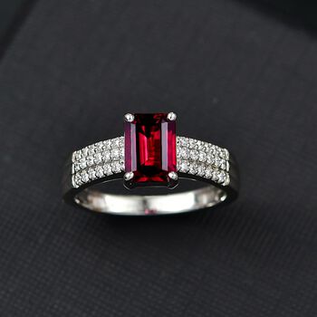 RHAPSODY AAAA Rubellit und VS Diamant Ring in 950 Platin - 1,78 ct.