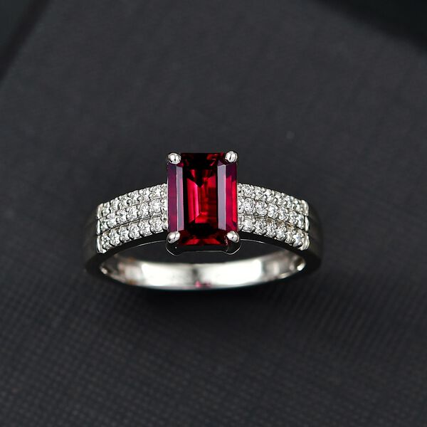 RHAPSODY AAAA Rubellit und VS Diamant Ring in 950 Platin - 1,78 ct. image number 2