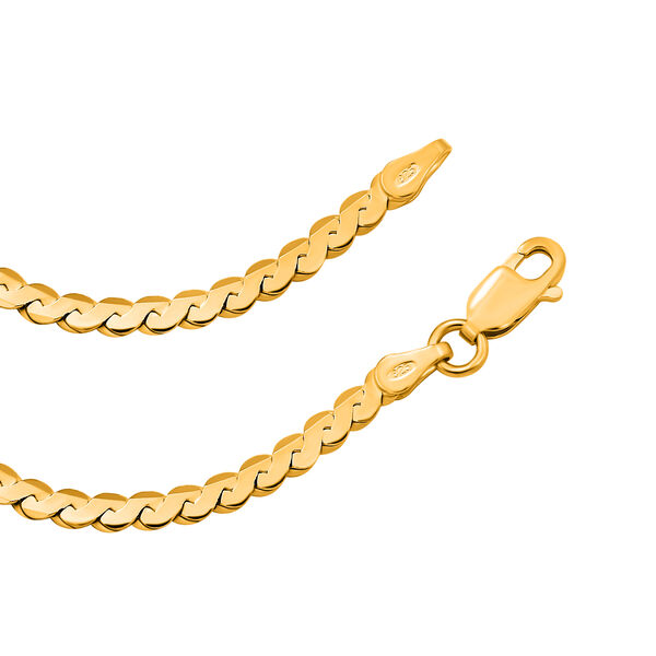 Italienische Halskette, ca. 45 cm, 925 Silber vergoldet ca. 11,25g image number 2