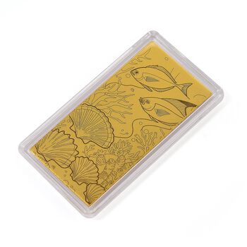 999er Gold-Barren mit Meeresleben-Motiven