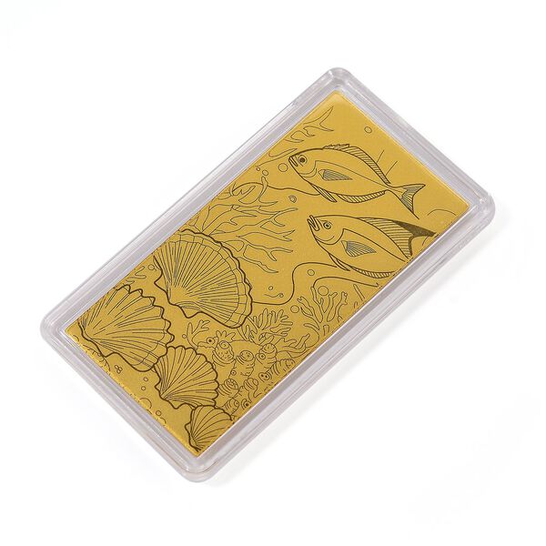 999er Gold-Barren mit Meeresleben-Motiven image number 3