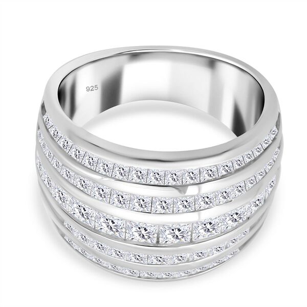 Lustro Stella Weißer Zirkonia Ring 925 Silber rhodiniert (Größe 17.00) image number 0